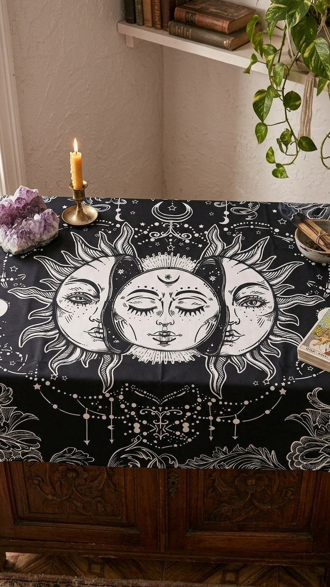 Mantel triple energía negro